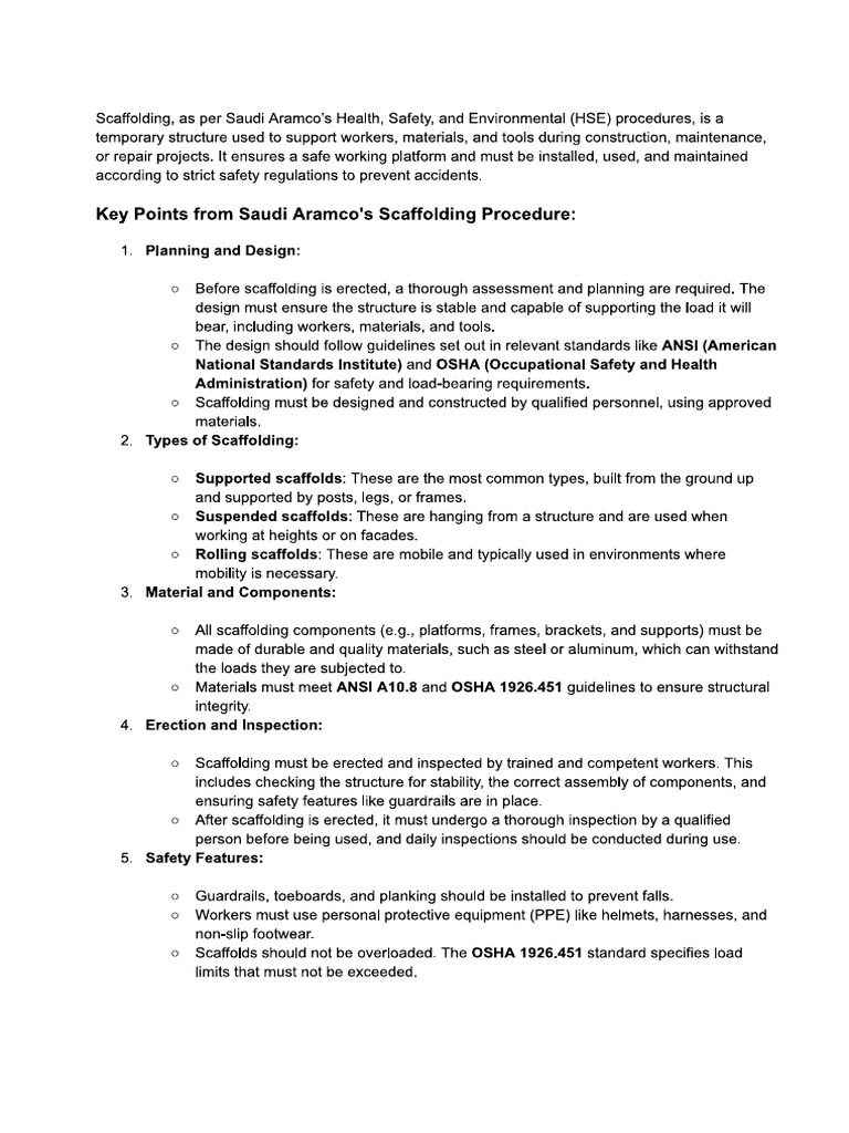 Scaffolding Chaptrer | PDF