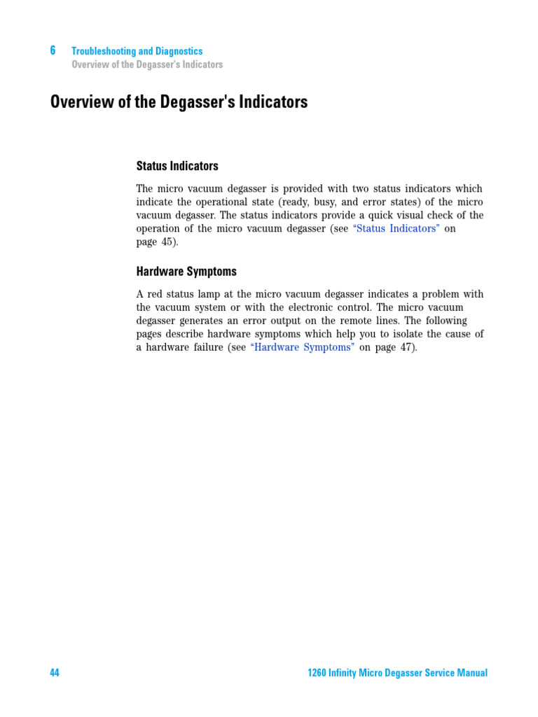 1260 Infinity Micro Degasser Manual | PDF