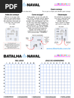 Jogo Batalha Naval para Imprimir | PDF | Embarcação | Transporte de água
