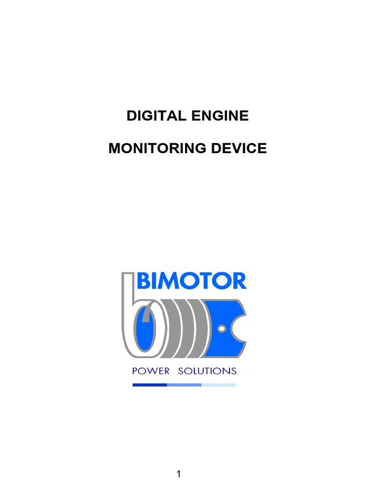 3b. Diesel Engine Monitoring Device BIMOTOR | PDF | Sensor | Engines