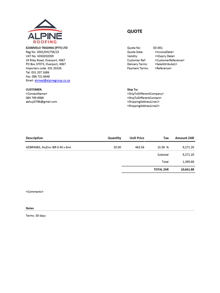Quote Slip | PDF