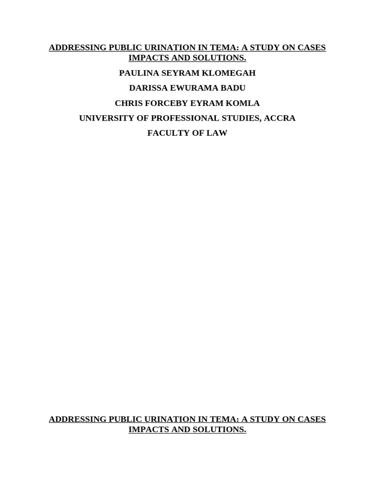 Legal Research Ia Sample | PDF | Public Toilet | Sanitation