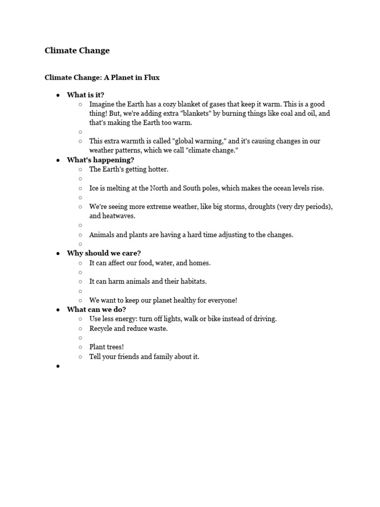 Understanding Climate Change Effects | PDF