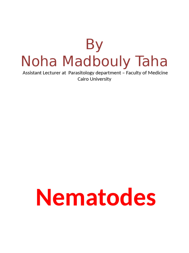 Nematode Identification Guide | PDF