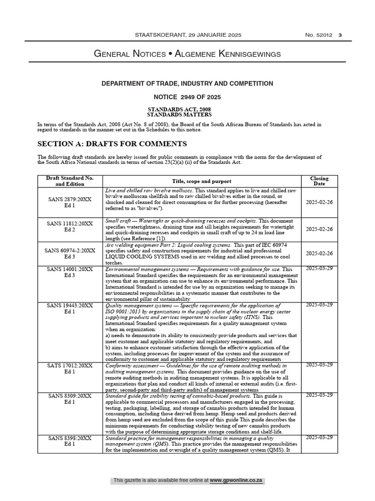 Draft Standards for Public Comment 2025 | PDF | Fuse (Electrical ...