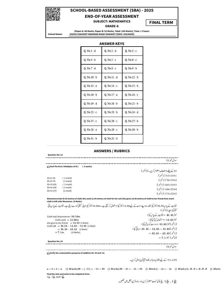 1741252486673_MATH KEY | PDF | Area | Elementary Mathematics