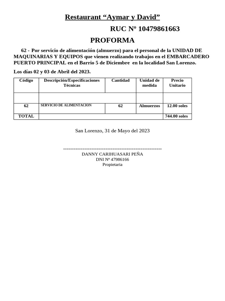 Restaurant aymar | PDF