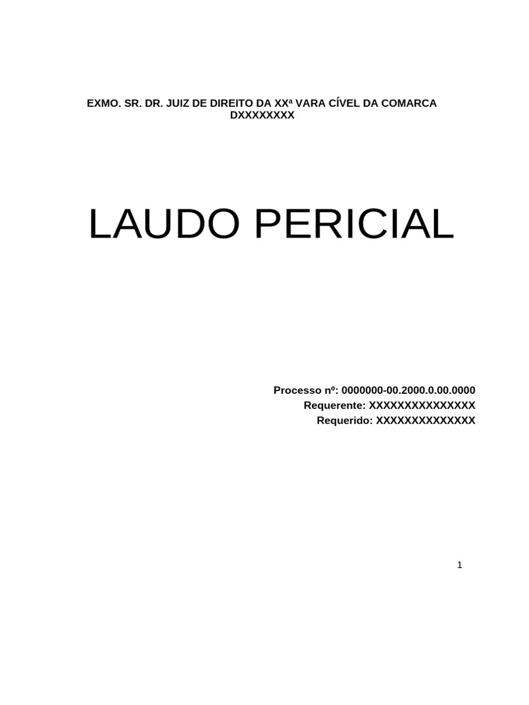 Modelo De Laudo Pericial Engenharia