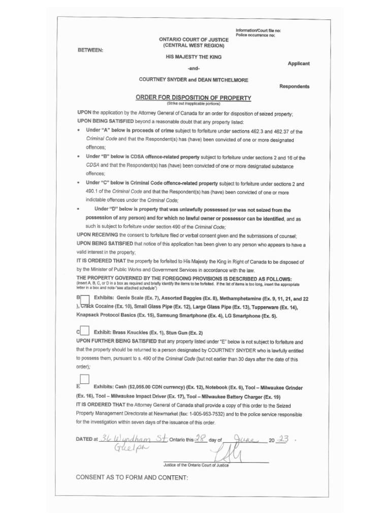2023-06-28 C. Snyder Forfeiture Order | PDF