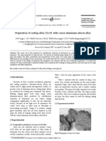 Preparation of Casting Alloy ZL101 With Coarse Aluminum-Silicon Alloy