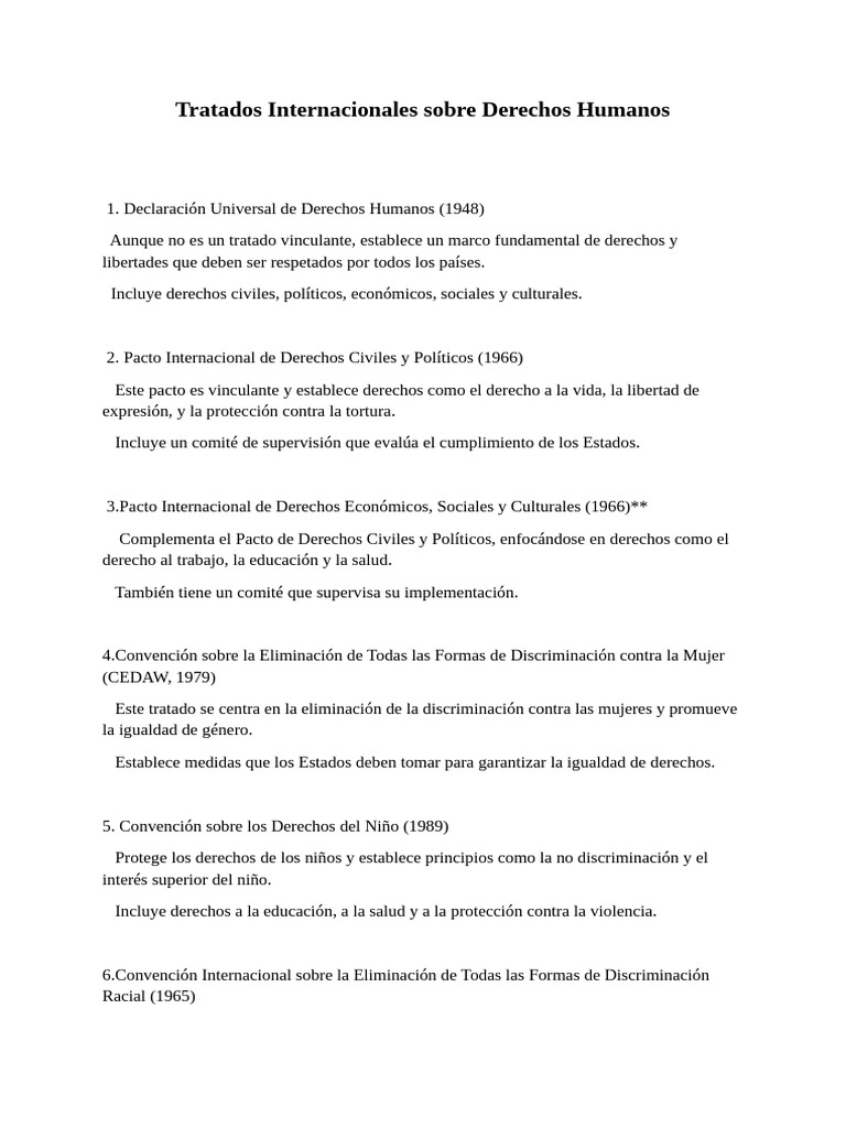 Tratados y Crisis de Derechos Humanos | PDF | Igualdad social | Derechos