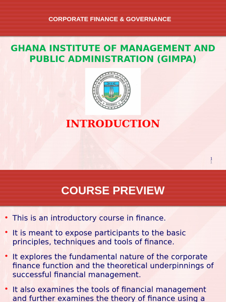 Introduction to Corporate Finance Basics | PDF | Securities (Finance ...