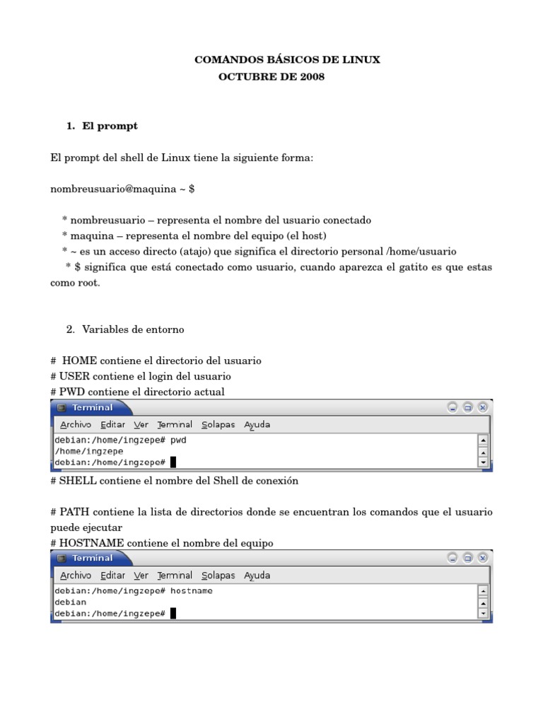 Comandos Esenciales de Linux | PDF | Archivo de computadora | Redes de ...