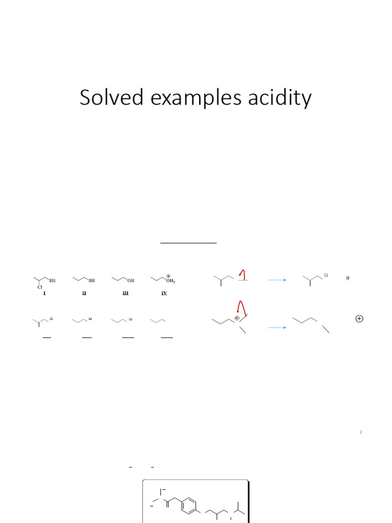 Solved examples acidity | PDF | Acid | Atoms