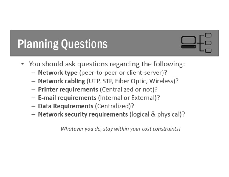 9.1 Planning Questions PDF | PDF