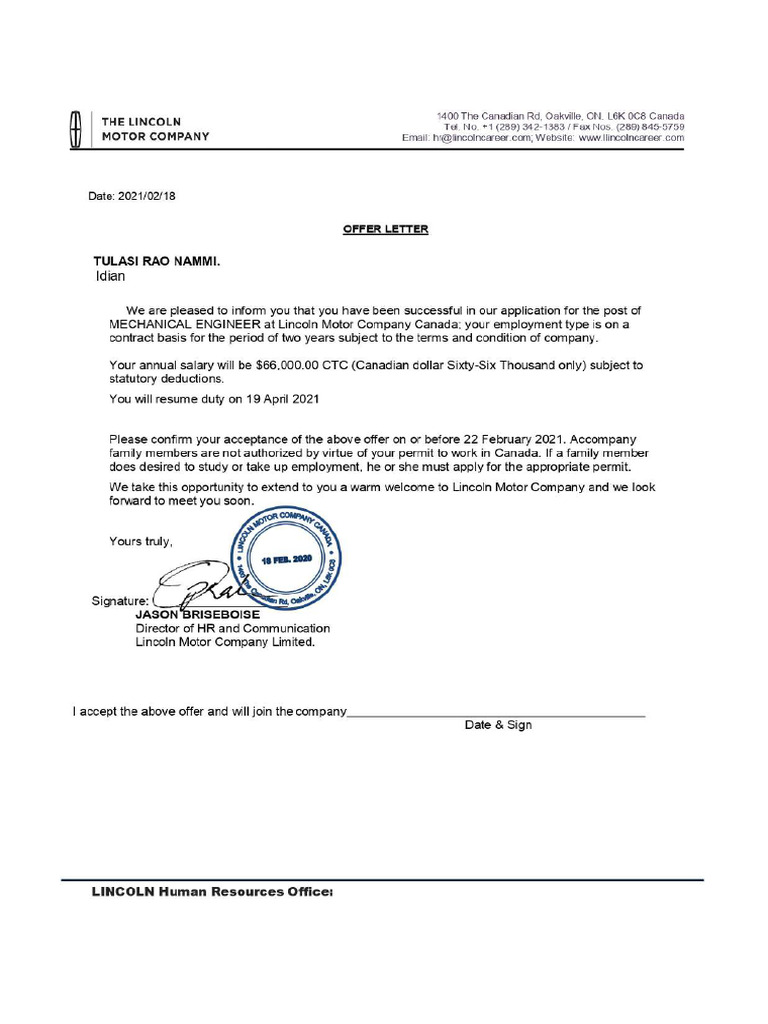 Offer Letter - Page-0001 | PDF