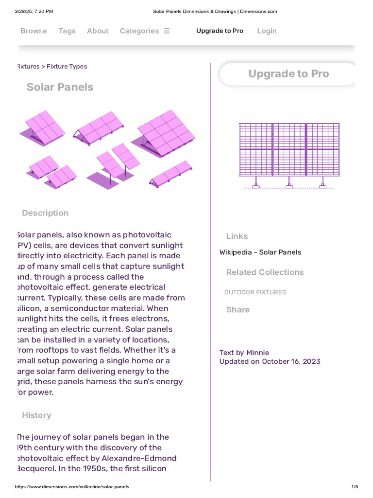 Solar Panels Dimensions & Drawings | PDF | Photovoltaics | Solar Power