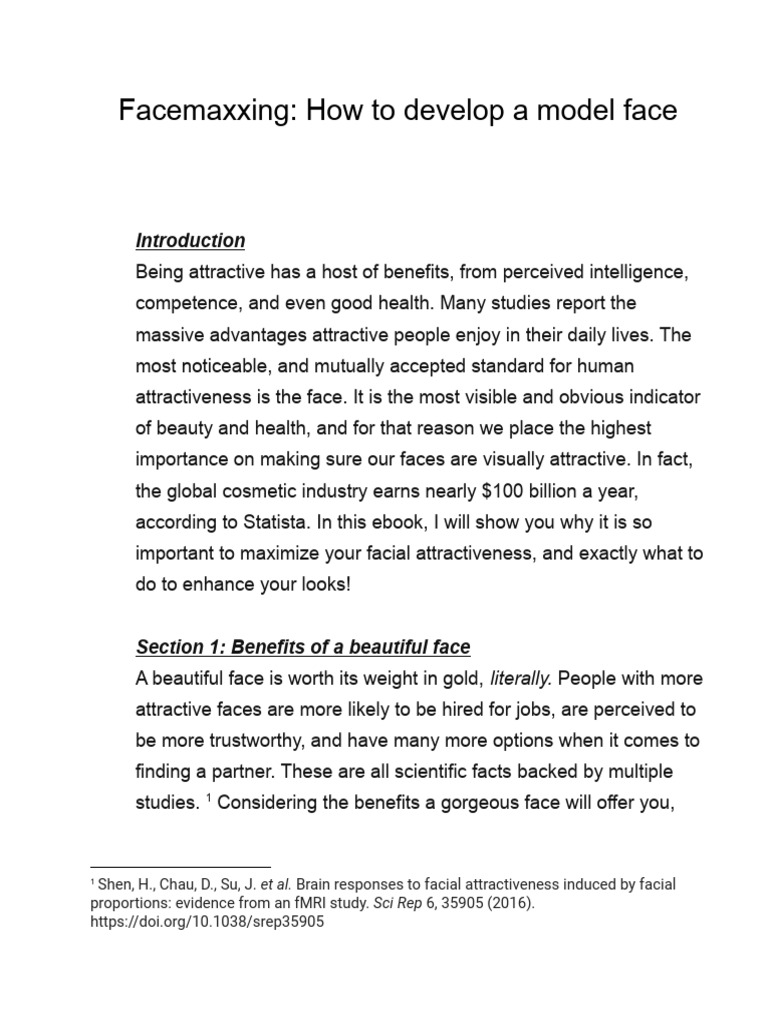 Enhance Your Facial Attractiveness Guide | PDF | Fat | Physical ...