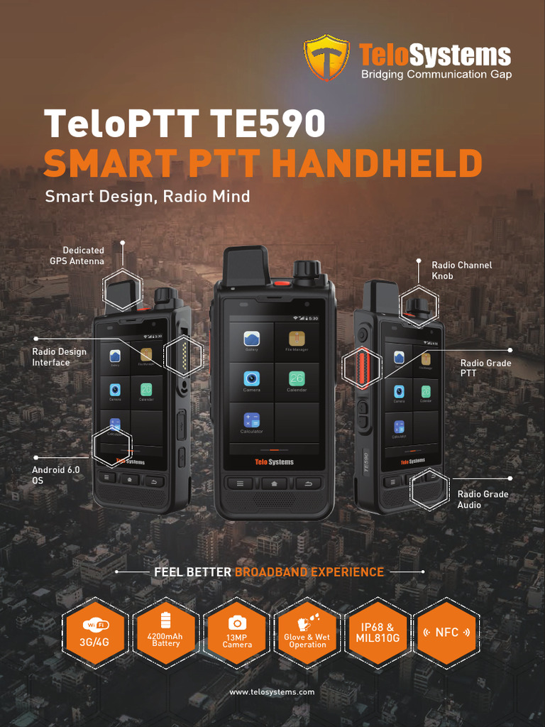 Telo Handheld TE590 Brochure A4 | PDF | Information And Communications ...