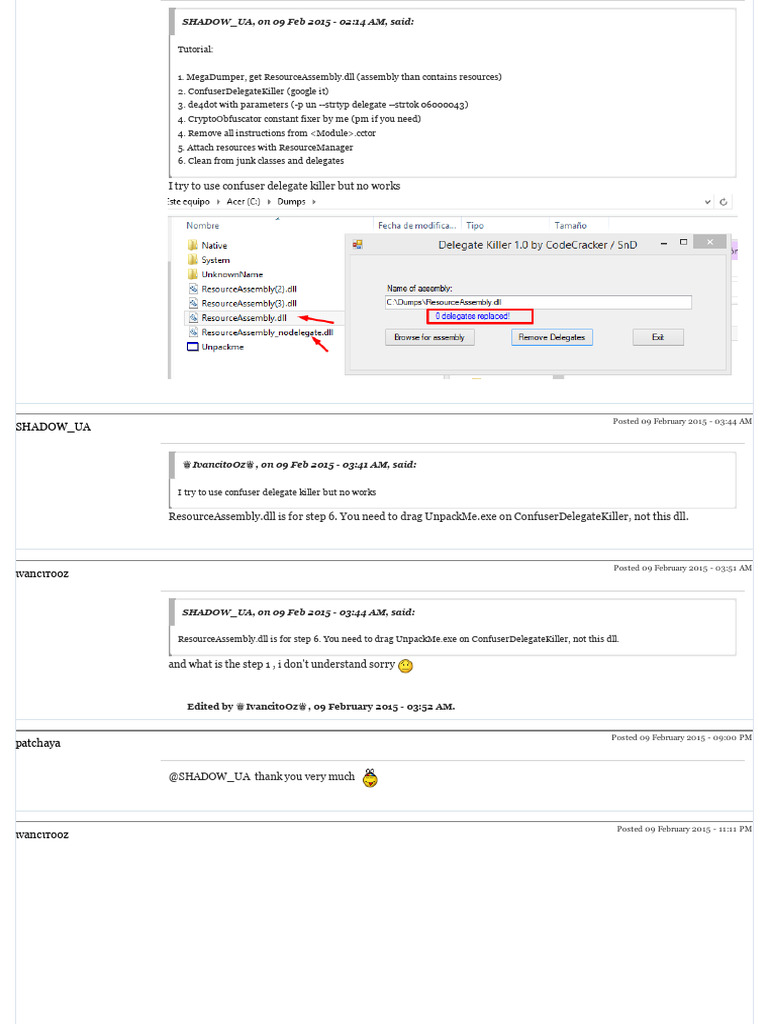 Unpacking Confuser with MegaDumper Guide | PDF