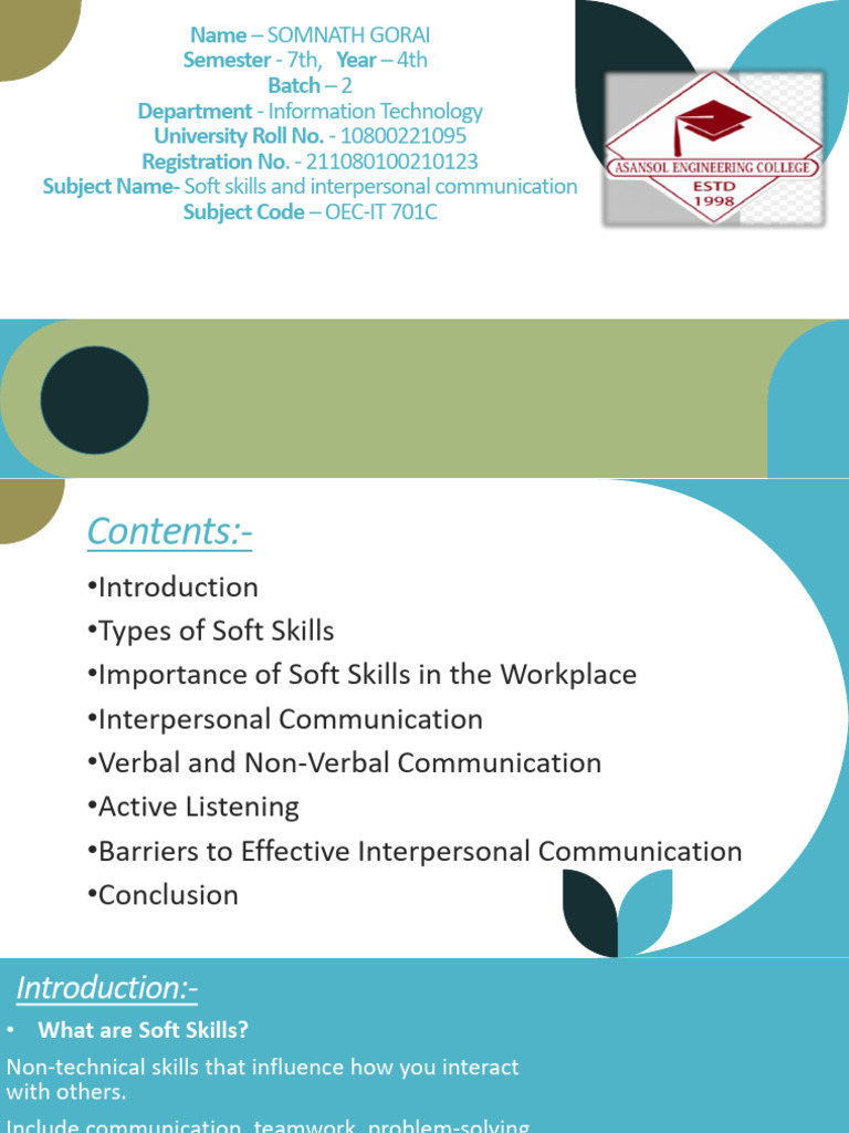 Mastering Soft Skills for Success | PDF | Communication | Nonverbal ...
