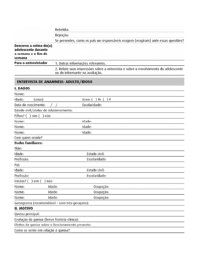 ANAMNESE | PDF