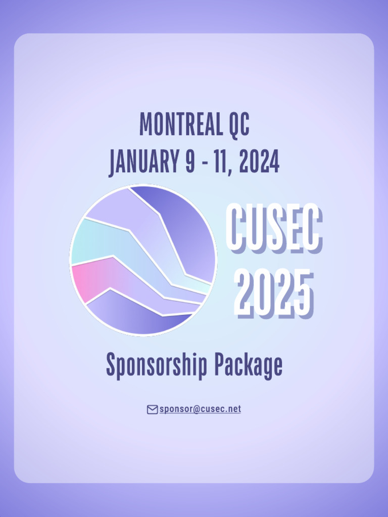 CUSEC Sponsorship Package 2025 SBSP | PDF