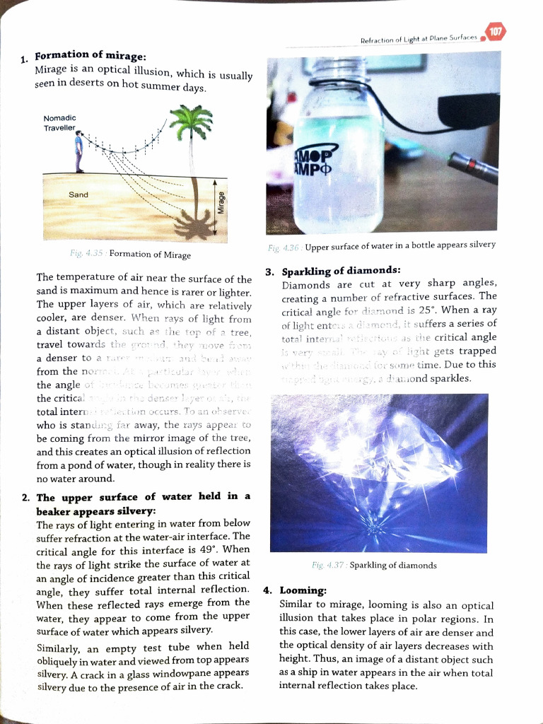 Applications of Total Internal Reflection | PDF | Optics | Reflection ...