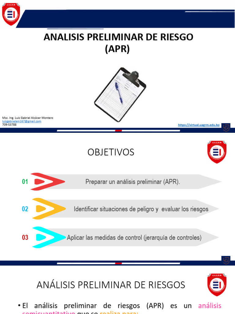 Análisis Preliminar de Riesgos (APR) | PDF | Riesgo | Seguridad y salud ...