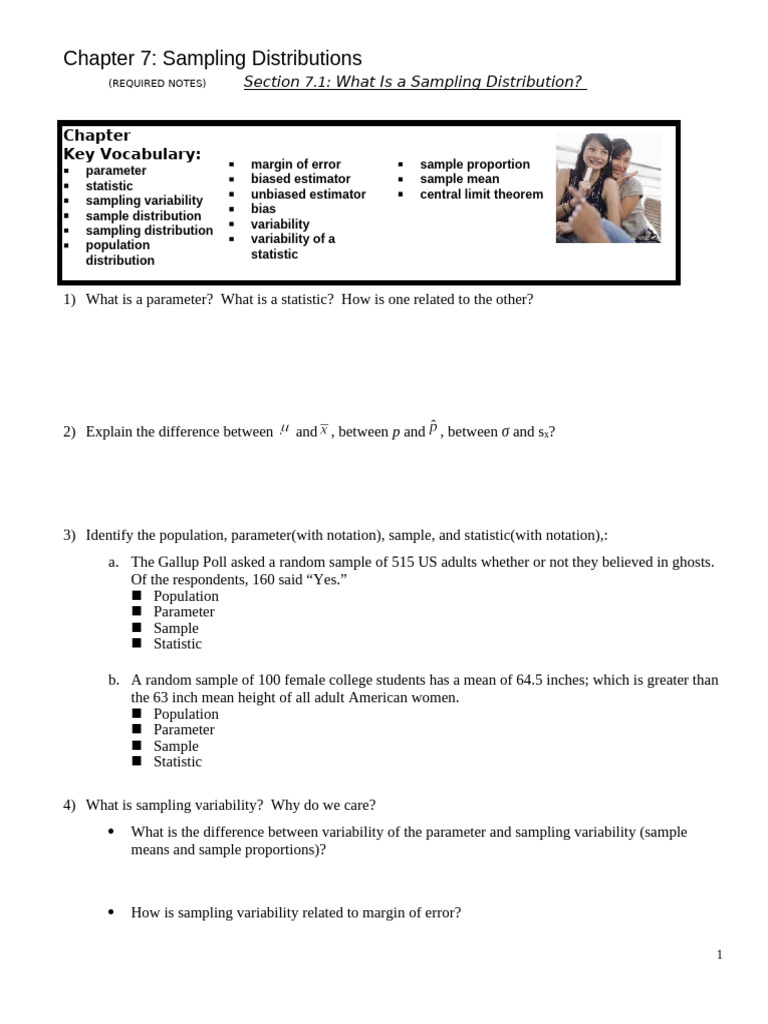Understanding Sampling Distributions | PDF | Estimator | Bias Of An ...