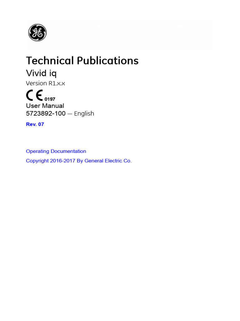 Vivid Iq UserManual 5723892 07 00 R1 | PDF | International ...