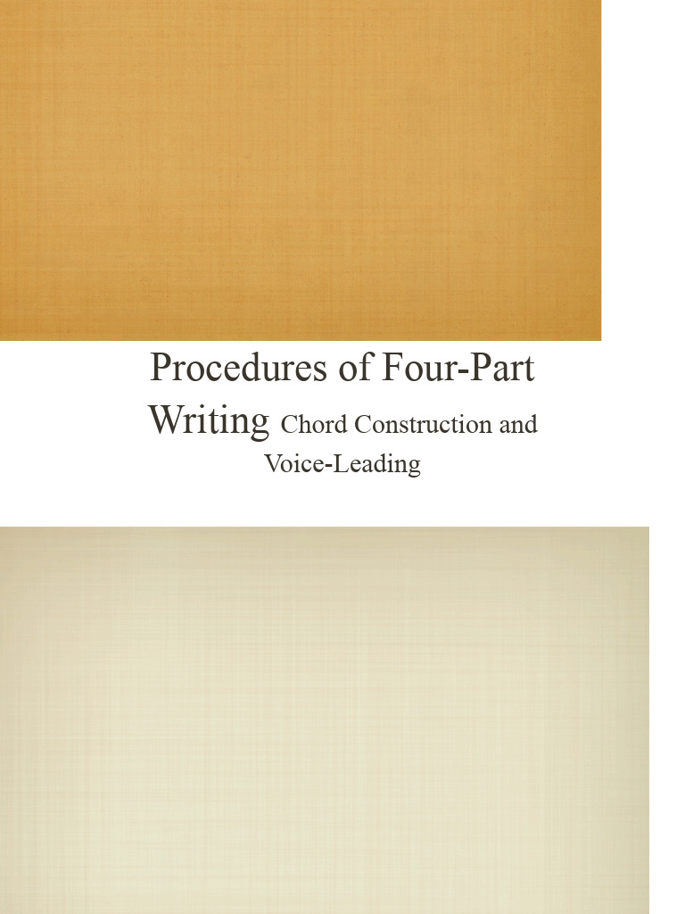 Four-Part Writing | PDF | Clef | Interval (Music)