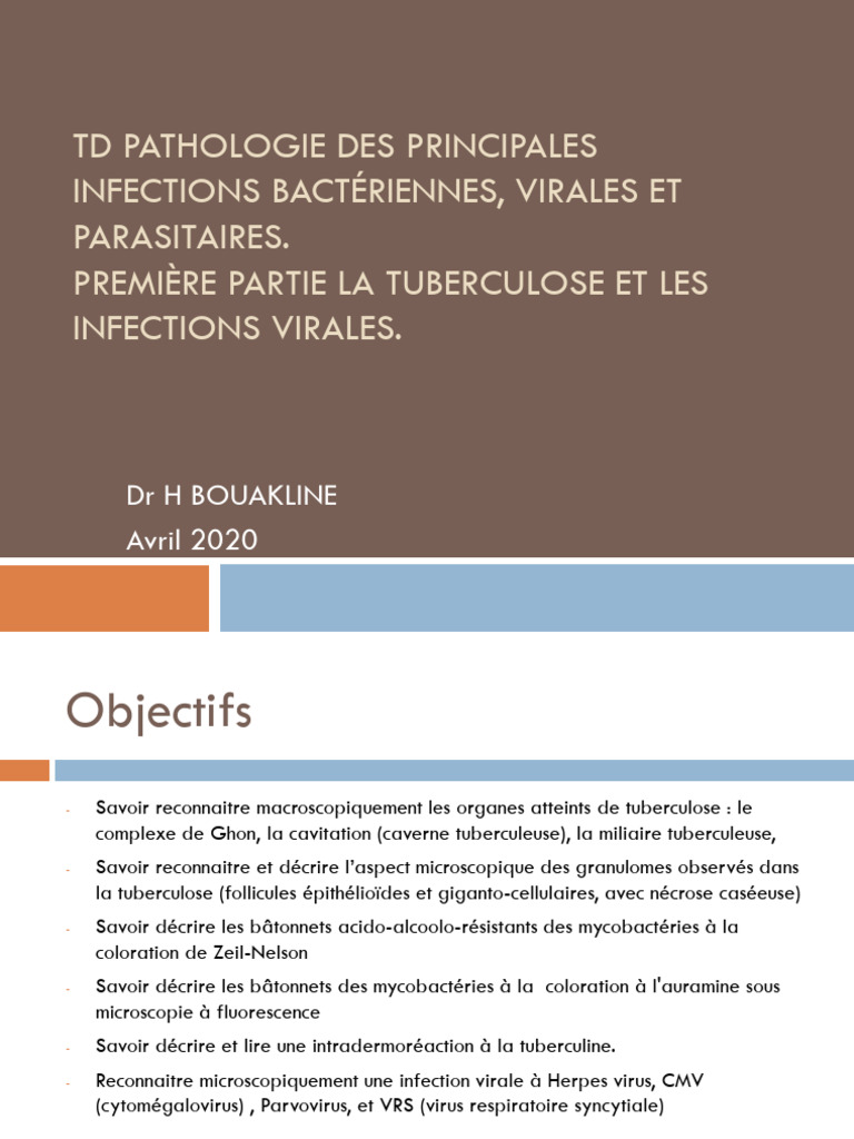 Tuberculose et infections virales : TD complet | PDF | Tuberculose | Virus