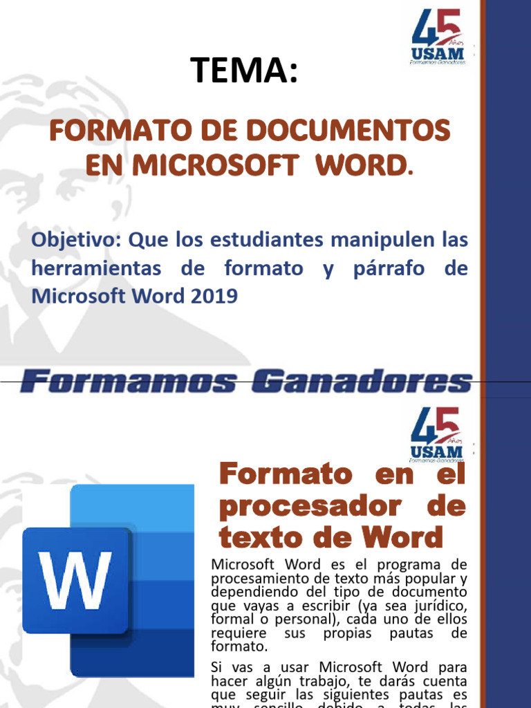 Formato de Documentos en Word 2019 | PDF | Microsoft Word | Botón ...