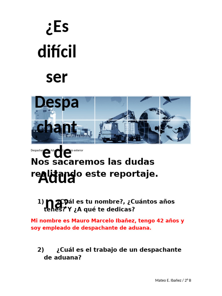 Carrera de Despachante de Aduana | PDF | aduana | El comercio internacional
