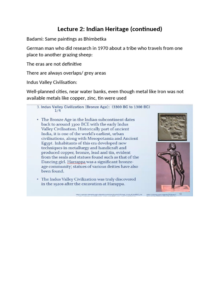 Indus Valley Civilisation - Vedic Period | PDF