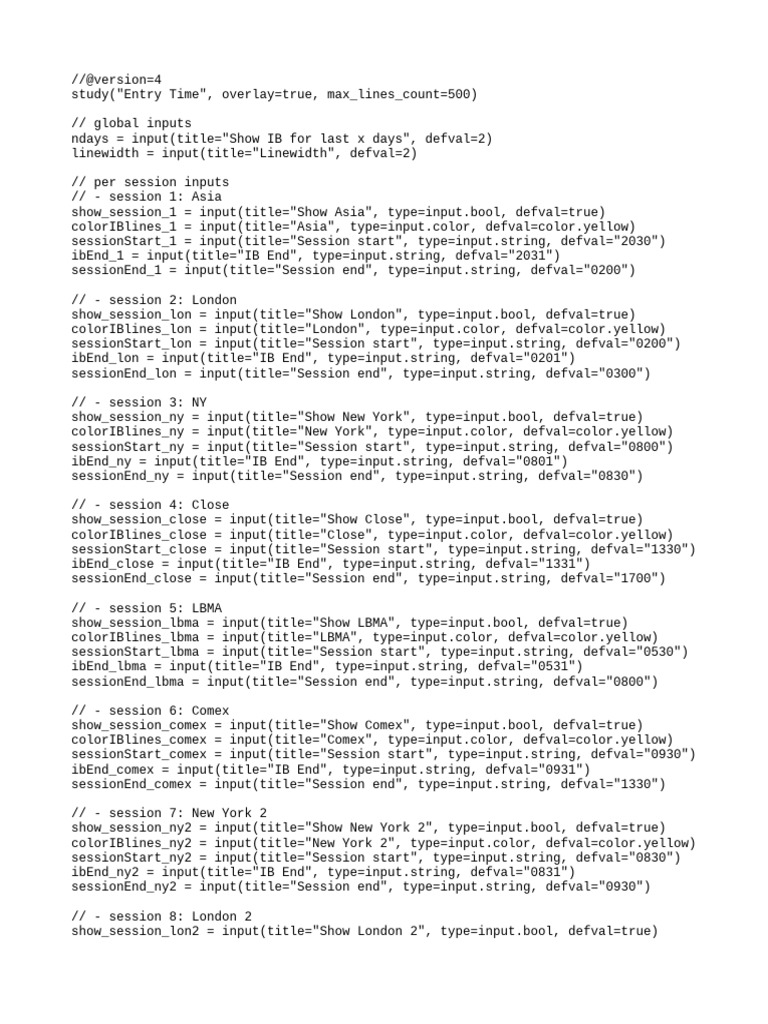 Entry time tradingview | PDF | Computer Programming | Software Engineering