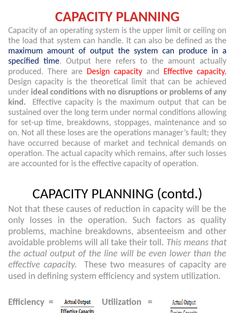 Understanding Capacity Planning Basics | PDF | Demand | Employment