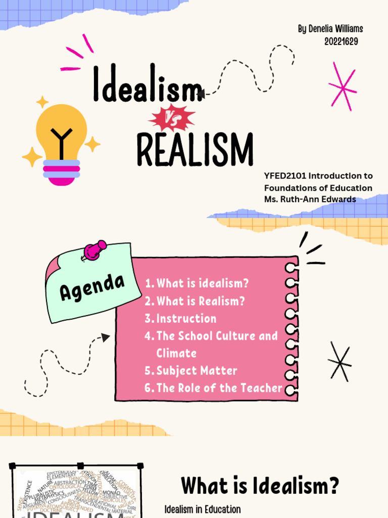 Idealist Vs Realist Presentation Denelia Williams | PDF | Idealism ...