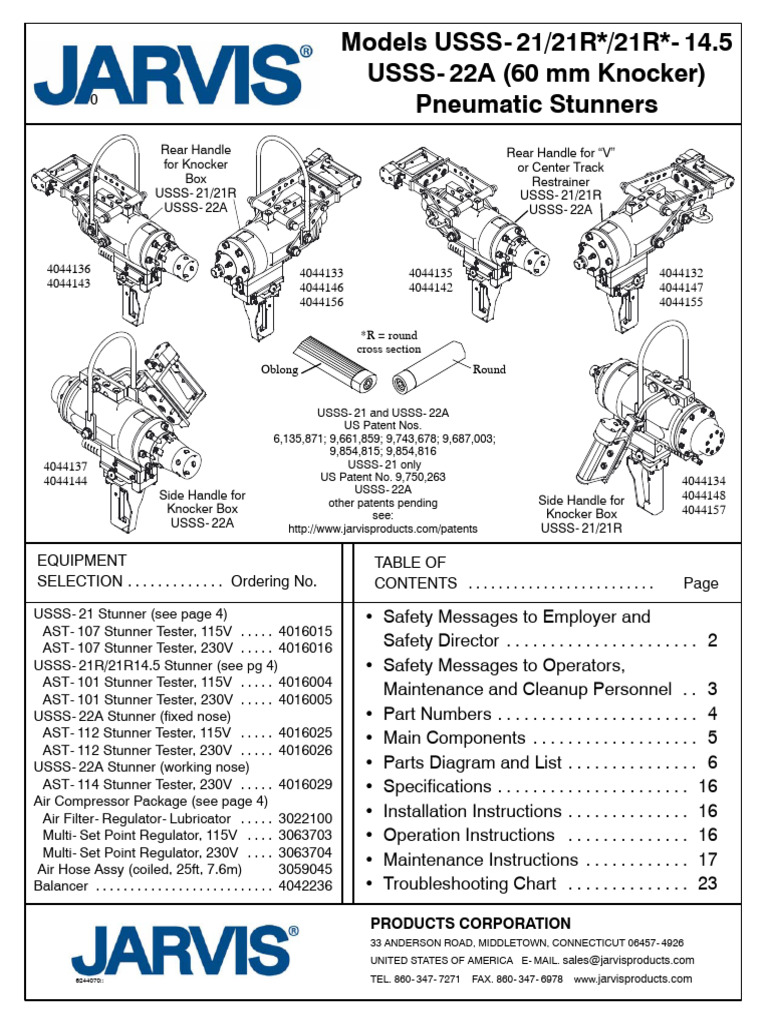 Pneumatic Stunner Safety Guidelines | PDF | Electrical Connector | Valve