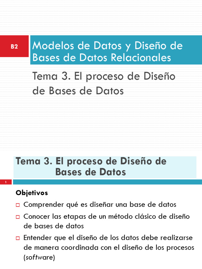 bd-t03-DBD | PDF | Bases de datos | Diseño