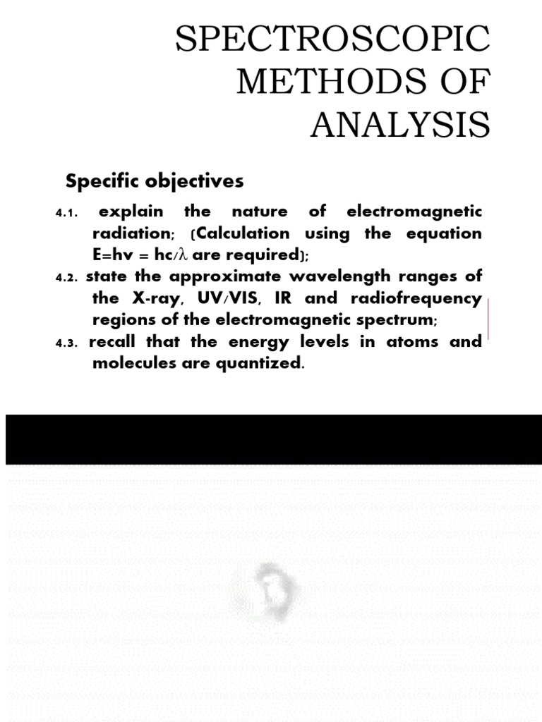 Spectroscopic Analysis of Electromagnetic Radiation | PDF ...