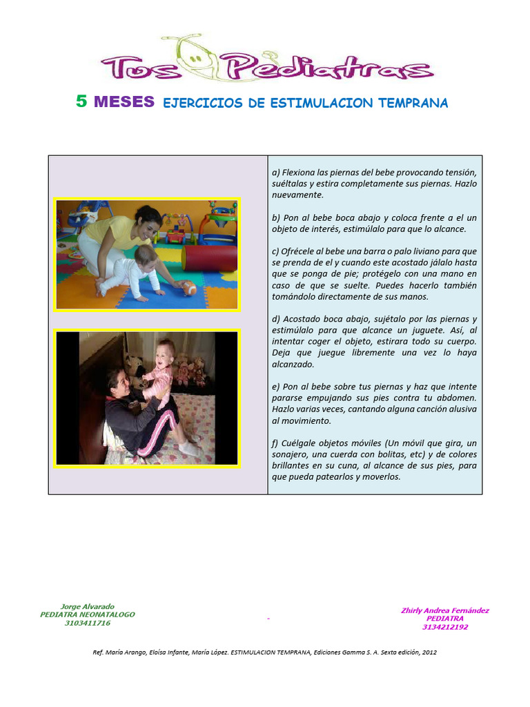 Ejercicios de Estimulación Temprana para Bebés | PDF