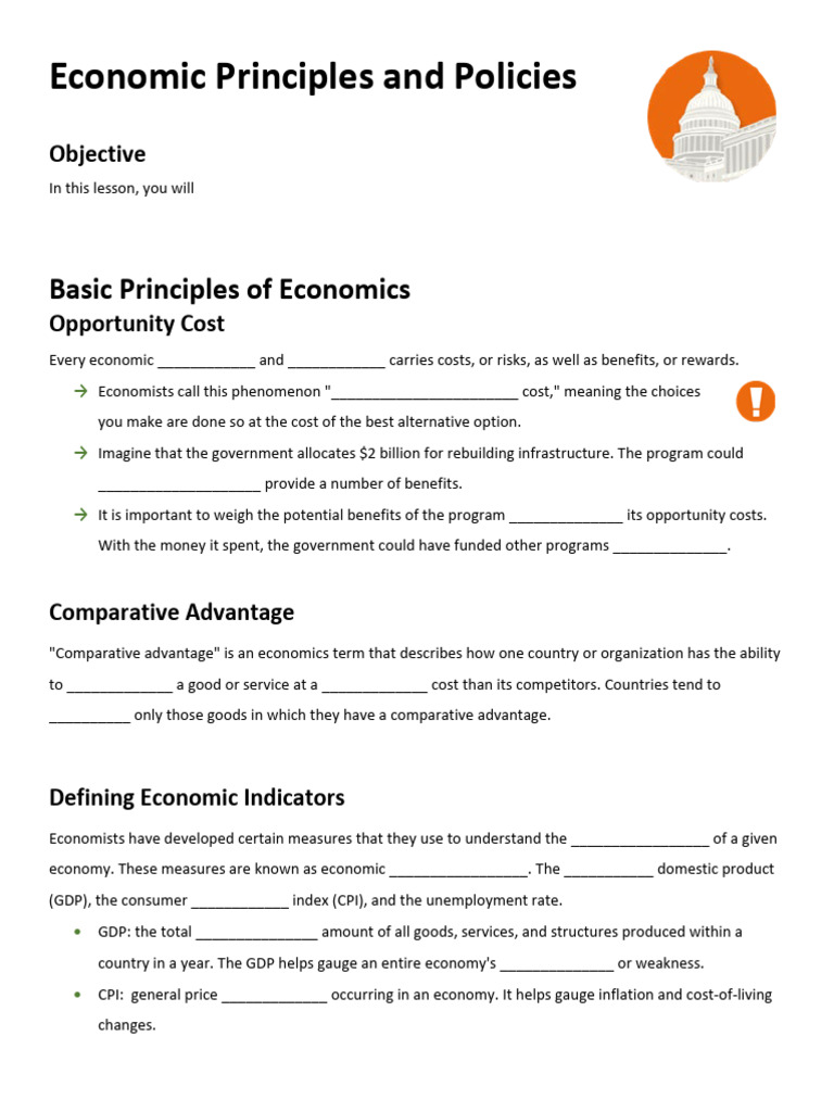 Economic Principles: Costs, Systems, and Indicators | PDF | Cost Of ...