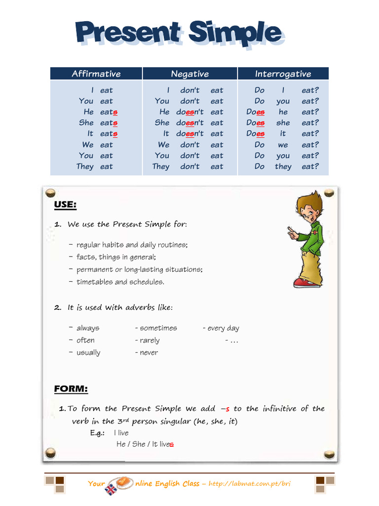 Present Simple English Grammar Guide | PDF | Verb | Linguistics