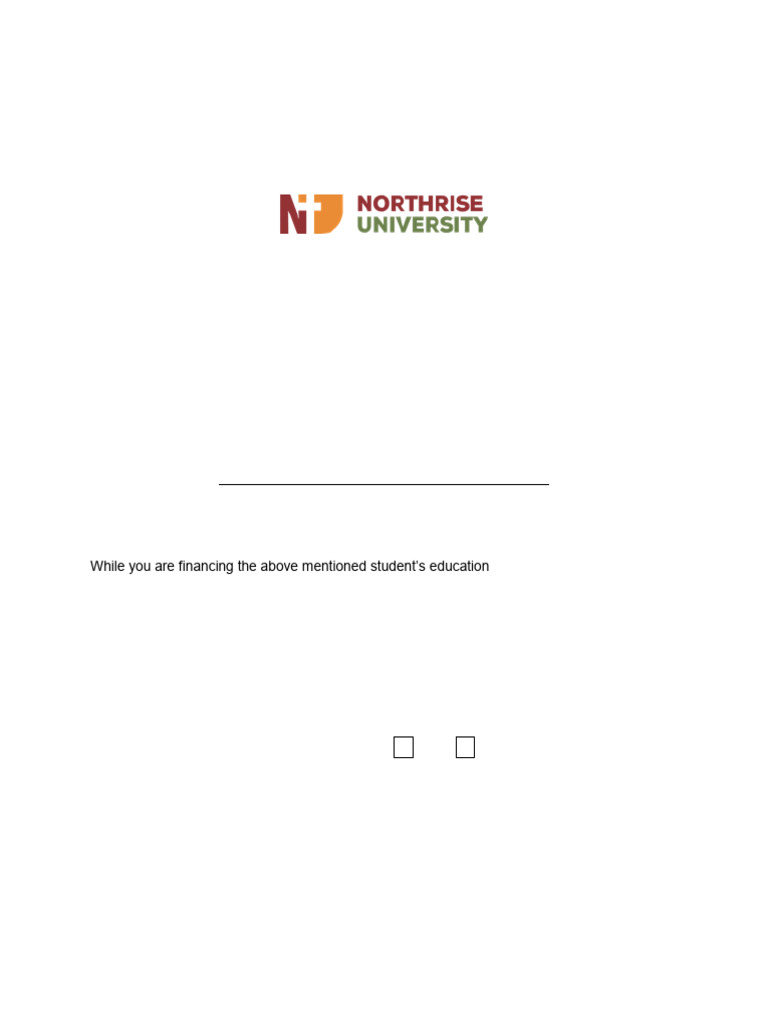 Northrise University Sponsor Agreement Form | PDF