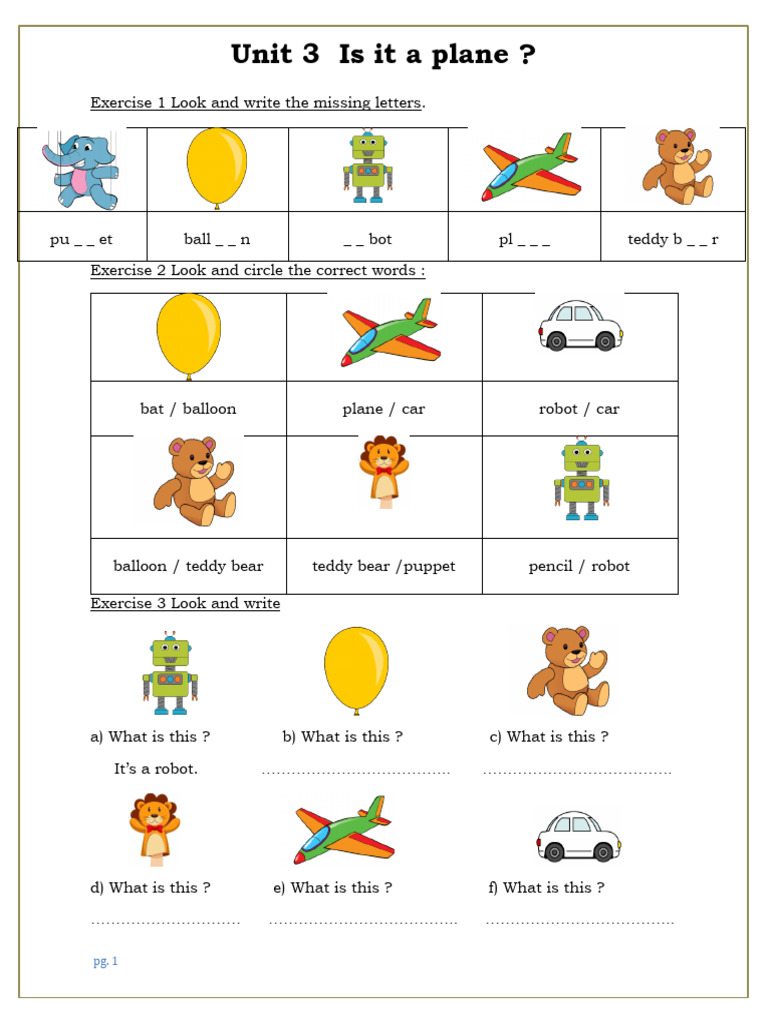 Unit 3: Identifying Objects Exercises | PDF