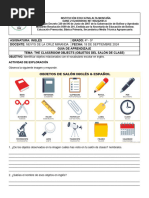 Fichas de Los Utiles Escolares en Ingles Gratis | PDF