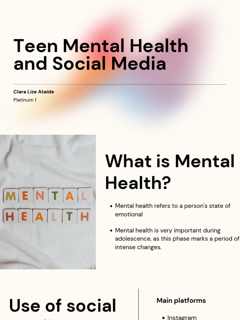 Teen Mental Health and Social Media Impact | PDF
