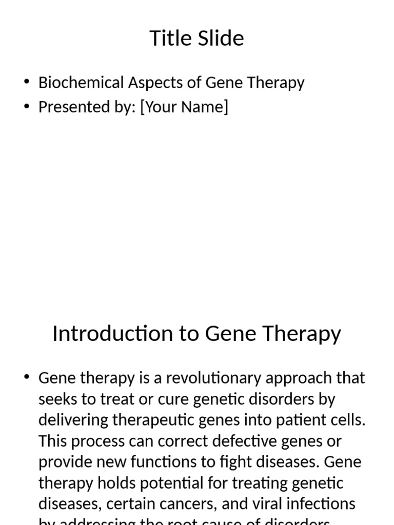 Biochemical Aspects of Gene Therapy | PDF | Gene Therapy | Gene